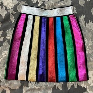 Attico spectacular 🌈 rainbow 🌈 leather mini skirt New with tags! Size 38